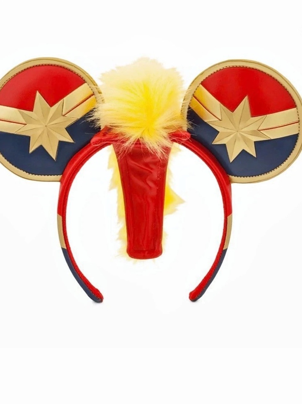 Disney Captain Marvel Ear Headband for Adults Red & Yellow